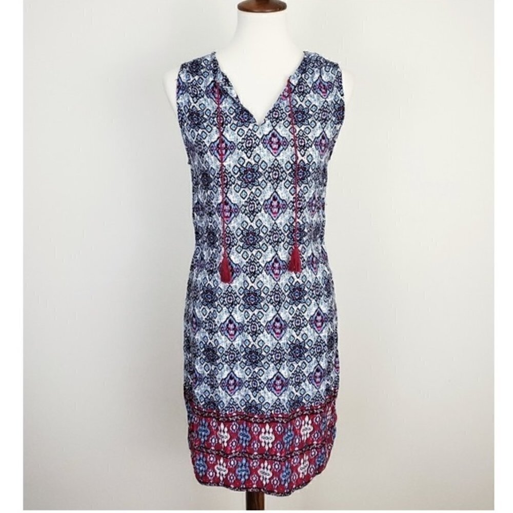 BeachLunchLounge Kayla Tassel Shift Dress Size M